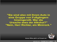 Sie sind also mit Ihrem Auto in eine Gruppe von Fußgängern