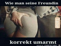 korrekt umarmt