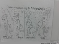 richtige Benutzung der Toilettenb�rste