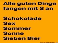 Alle guten Dinge fangen mit S an