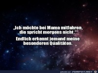 Mama spricht morgens nicht
