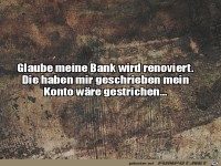 Meine Bank renoviert