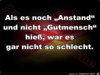 Als es noch Anstand