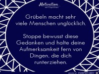 Gruebeln macht ungluecklich