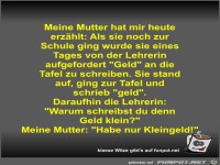 Meine Mutter hat mir heute erz�hlt