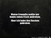 Rohen Fisch angedreht