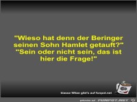 Wieso hat denn der Beringer seinen Sohn Hamlet getauft?