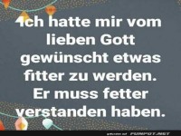 Wunsch missverstanden: Fit vs. Fett