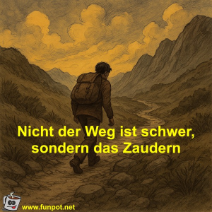 Nicht-der-Weg-ist-schwer,-sondern-das-Zaudern.png von Fossy