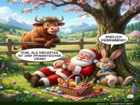 Fr�hlingsweihnachtspause f�r den Weihnachtsmann