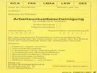 Arbeitsunlustbescheinigung
