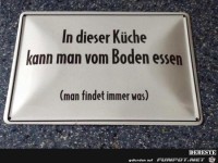 In dieser K�che kann man vom Boden essen