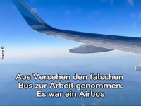 Lustiger Fehler bei der Arbeit - Airbus statt Bus