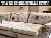 Kinder-Picasso-Attacke im Wohnzimmer!