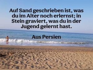 herz-Bild: auf sand geschrieben