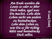 Am Ende werden die Leute...