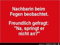 Nachbarin beobachtet