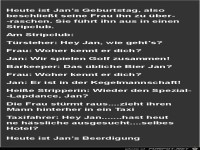 heute ist Jan�s Geburtstag