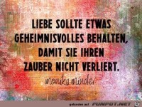 liebe sollte etwas geheimnisvolles