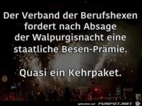 Verband der Berufshexen fordert Besen-Pr�mie
