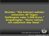 Richter: Sie k�nnen w�hlen zwischen 30 Tagen Gef�ngnis...