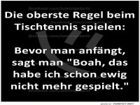 Die oberste Regel beim Tischtennis