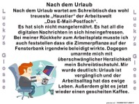 Nach dem Urlaub