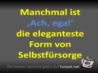 Selbstf�rsorge mit einem Achselzucken
