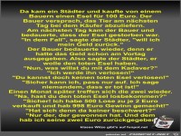 Da kam ein St�dter und kaufte von einem Bauern einen Esel...