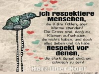 Ich respektiere Menschen
