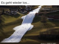 Skifahren im Grnen