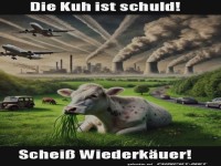 Kuh als Sündenbock für Umweltverschmutzung