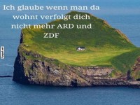 Abgelegene Insel mit Haus