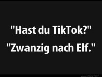 Witz �ber TikTok und Zeit