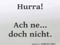 Wenn die Freude kurz ist