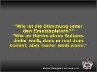 Wie ist die Stimmung unter den Ersatzspielern?