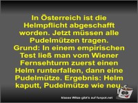 In �sterreich ist die Helmpflicht abgeschafft worden