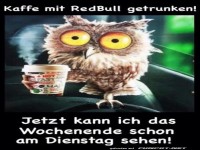 Kaffee mit Redbull...Dienstag