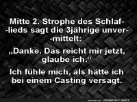 Wenn das Schlaflied zum Casting wird