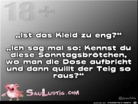 Ist das Kleid zu eng