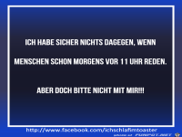reden vor 11 Uhr