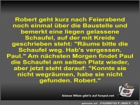 Robert geht kurz nach Feierabend noch einmal �ber die...