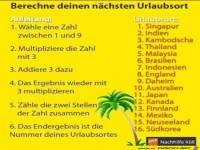 Berechne deinen n�chsten Urlaubsort