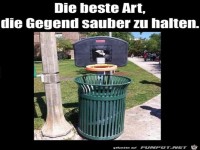 Die Gegend sauber halten