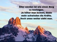 lter werden ist wie einen Berg zu besteigen