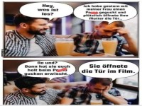 Missverst�ndnis w�hrend eines Filmes