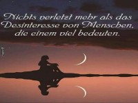 Reflexion ber Desinteresse in Beziehungen