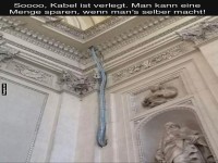 Ungewhnliche Kabelverlegung