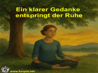 Ein klarer Gedanke entspringt der Ruhe