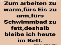 Es ist zu warm zum Arbeiten